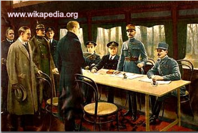 Germany and France meet and sign the armistice