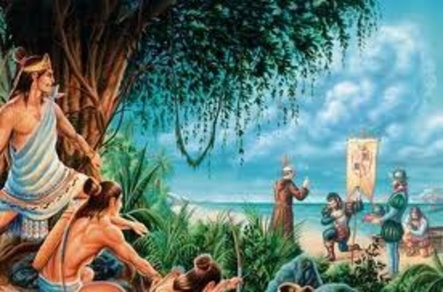 1ra Llegada de los Españoles a playas de Yucatán