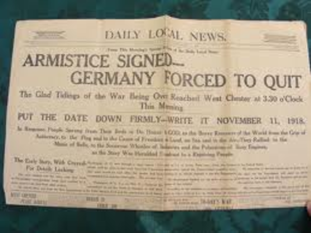 Armistice signed as Allies defeat Central Powers