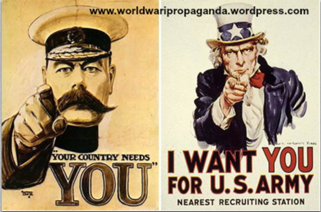 The war becomes a total war and governments use propaganda