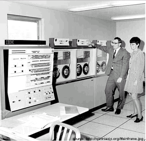 La tecnología basada en grandes ordenadores o mainframes