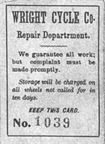 The Wright Cycle Company is founded
