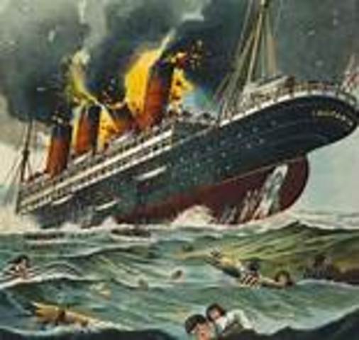 Lusitania is sunk