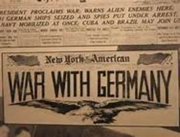 United States declares war on Germany