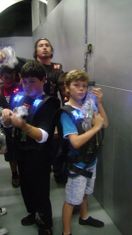 me and james at mega zone