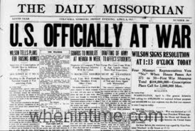 America Becomes Part of the War