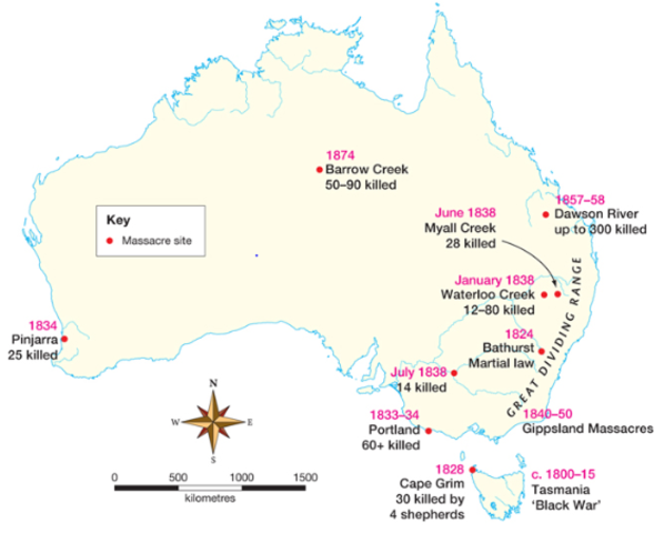 Myall Creek Massacre: Conflict arose betweeen Aboriginals and European Settlers they could not co-exist amongst one another.