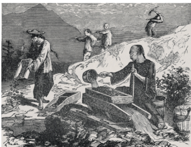 Chinese had come prior to the Gold Rushes