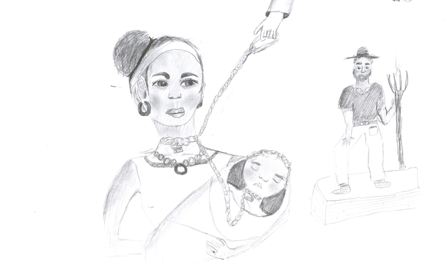 The Fate of a Child Tied to its Mother.