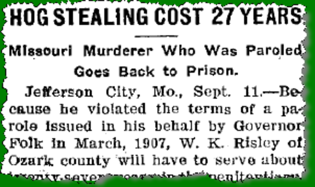 An Act for the Punishment of Hog Stealing