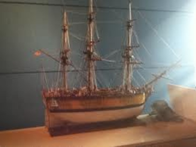 The Dartmouth arrives in Boston Harbor