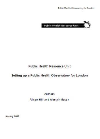 Public health observatory for London in planning