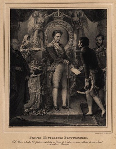 D. João VI jura a Constituição.