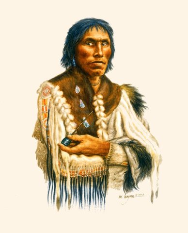 Met her brother, Cameahwait, and traded horses.