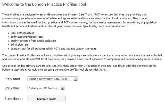 1st London GP practice profiles