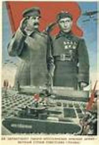 stalins starts with what is known as "great purges"