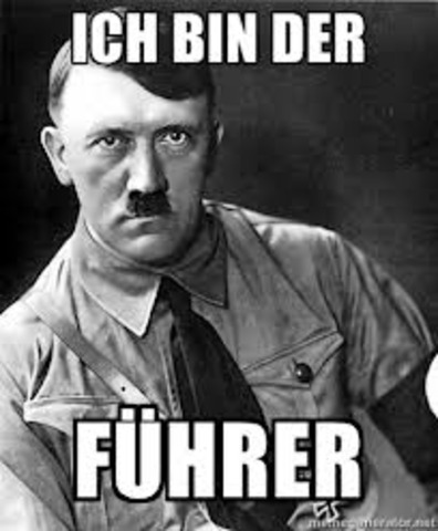 Hindenburg dies, Hitler becomes Der Fuhrer