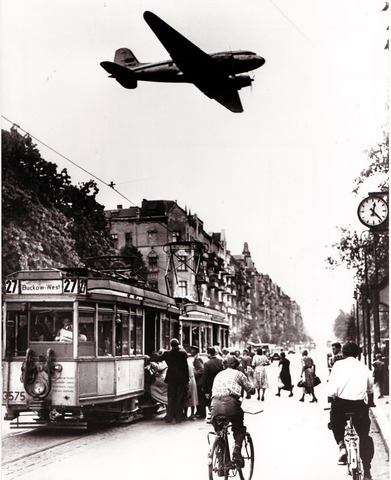 The beginning of the 'Berlin Wall'