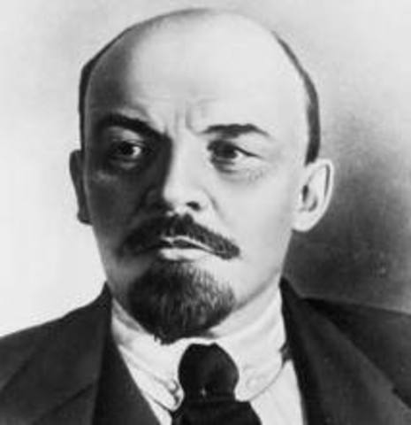 Vladmir Lenin dies, Stalin succceeds him