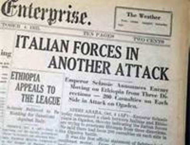 Italy invades Ethiopia