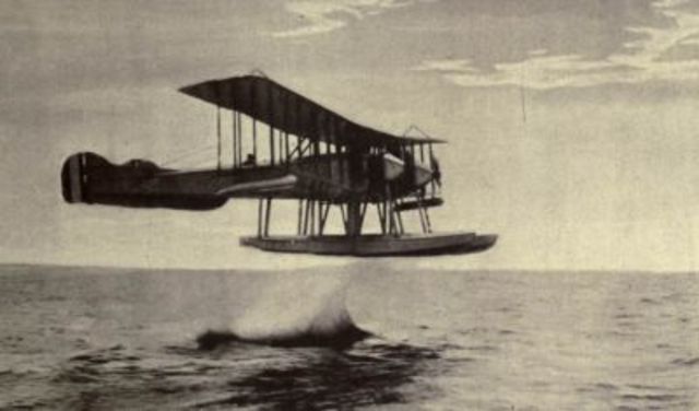 First ship sunk by torpedo from British seaplane