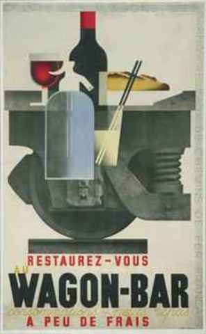 Cassandre crea su obra "Wagon- Bar"