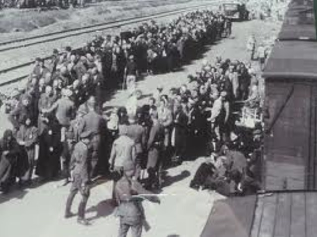 The Nazis begin deportation of Hungarian Jews. Over 430,000 Jews are sent to Auschwitz-Birkenau where most are gassed.