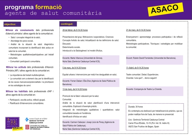 Classe 1 Determinants socials. Salutogènesi i Model d'Actius.