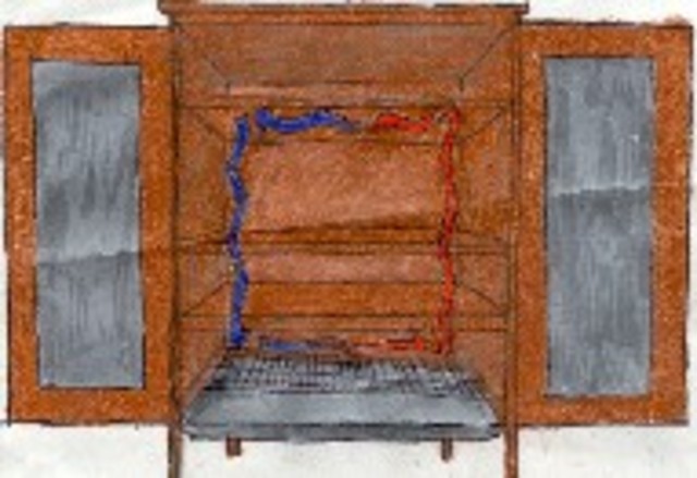 The first refrigerator.