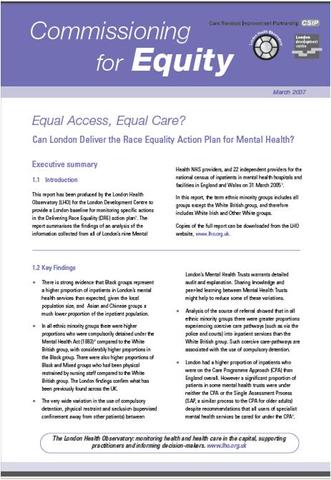 Programme of mental health intelligence work begun