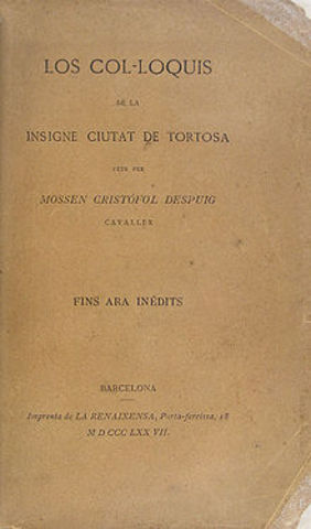 Cristòfor Despuig - Los col·loquis de la insigne ciutat de Tortosa
