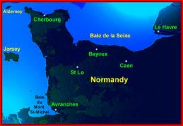 British and U.S. land on normandy