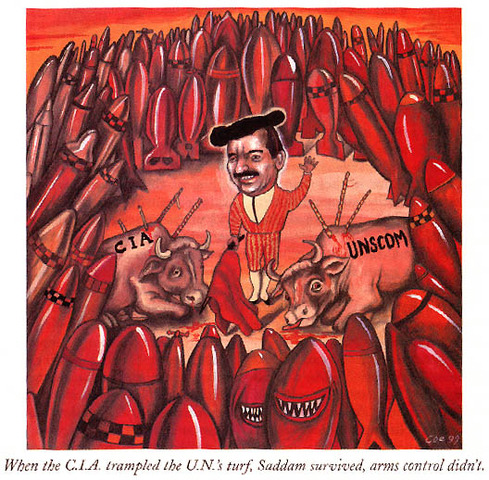 Iraq ends cooperation with UN Special Commission to Oversee the Destruction of Iraq's Weapons of Mass Destruction (Unscom).