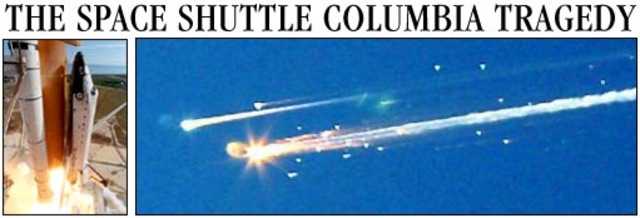 A tragedy a NASA occurs when space shuttle Columbia explodes upon reentering over Taxes.