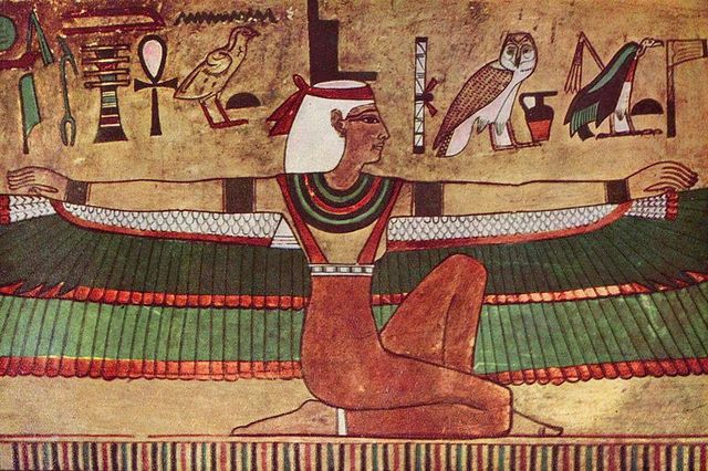 Pintura Mural diosa Isis 1360 a .C