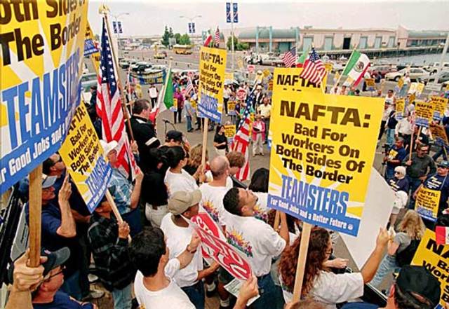 The North American Free Trade Agreement (NAFTA) is established.