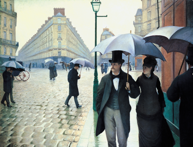 Calle lluviosa por GUSTAVE CAILLEBOTTE