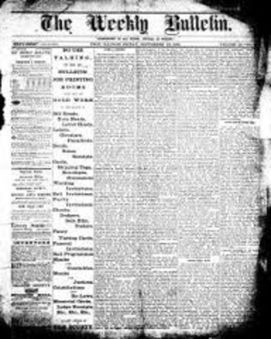 First Issue of the Bulletin Published