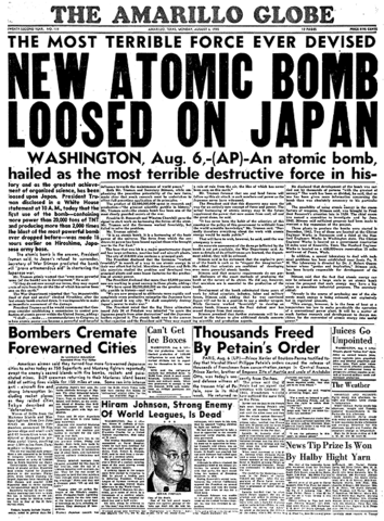 US drop an Atomic Bomb