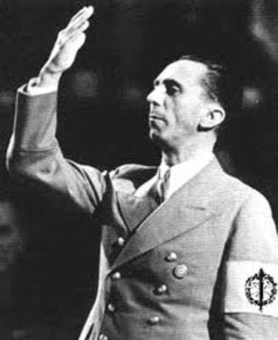 Joseph Goebbels in office as Hitler's propaganda minister.