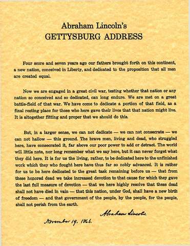 gettyburg address