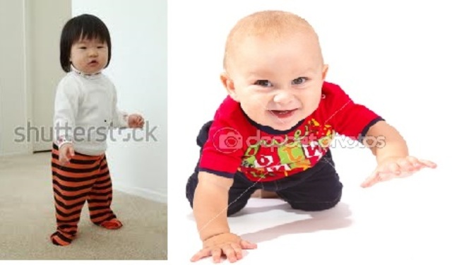 8 to 12 months infant