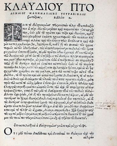 Tetrabiblos de Ptolomeo