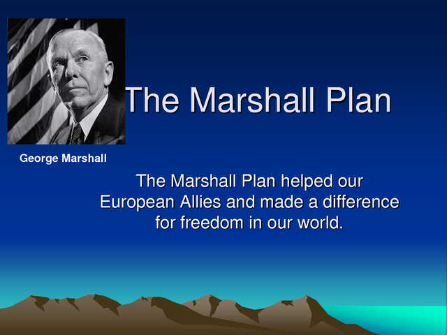 The Marshall Plan