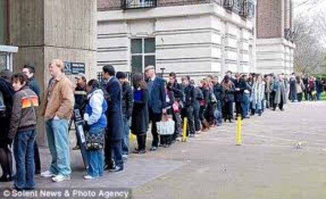 Unemployment rates rise in Britatin