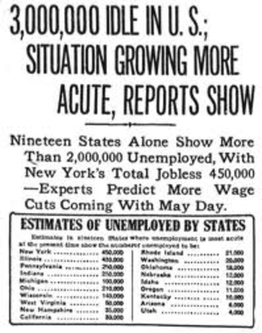 Unemployment reaches 2.5 million (post war high)