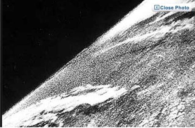 The first photo from space