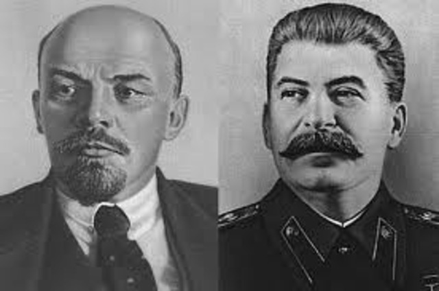 Vladimir Lenin Dies, Stalin succeeds him.