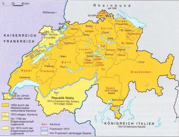Eidgenossenschaft zur Zeit der Mediation