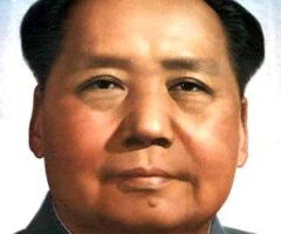 Mao Zedong's Communist Party gains support from the peasants by giving them land